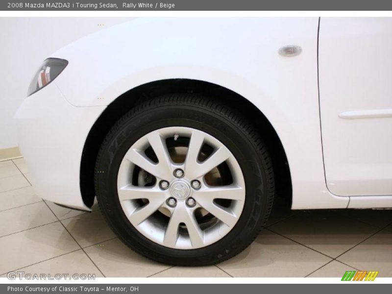 Rally White / Beige 2008 Mazda MAZDA3 i Touring Sedan