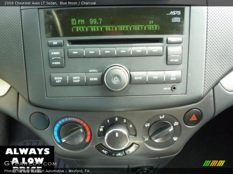 Blue Moon / Charcoal 2009 Chevrolet Aveo LT Sedan