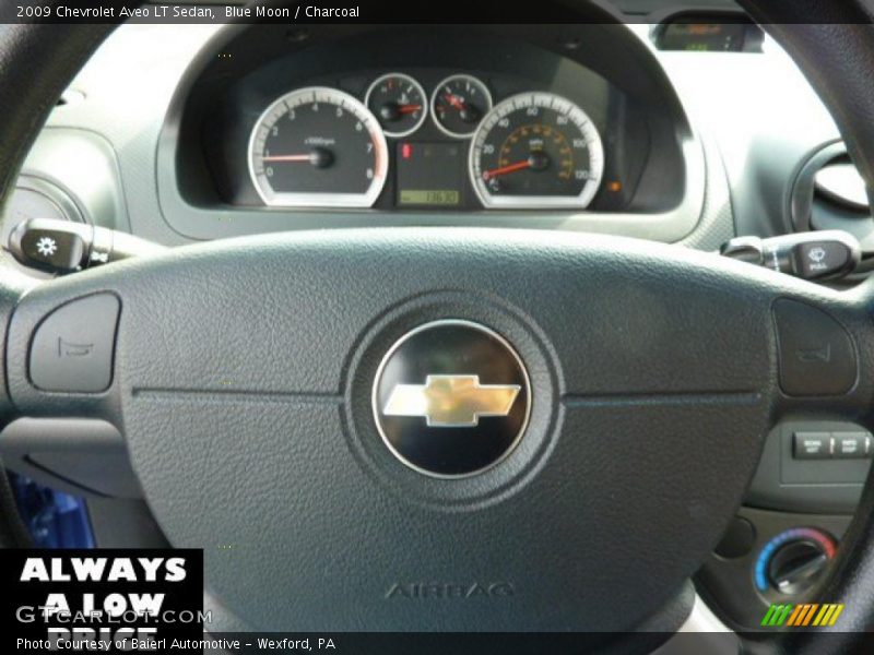 Blue Moon / Charcoal 2009 Chevrolet Aveo LT Sedan