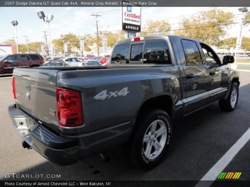 Mineral Gray Metallic / Medium Slate Gray 2007 Dodge Dakota SLT Quad Cab 4x4