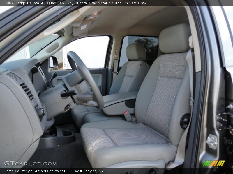 Mineral Gray Metallic / Medium Slate Gray 2007 Dodge Dakota SLT Quad Cab 4x4