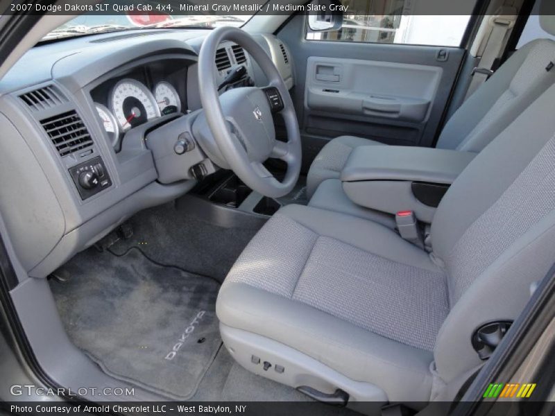 Mineral Gray Metallic / Medium Slate Gray 2007 Dodge Dakota SLT Quad Cab 4x4