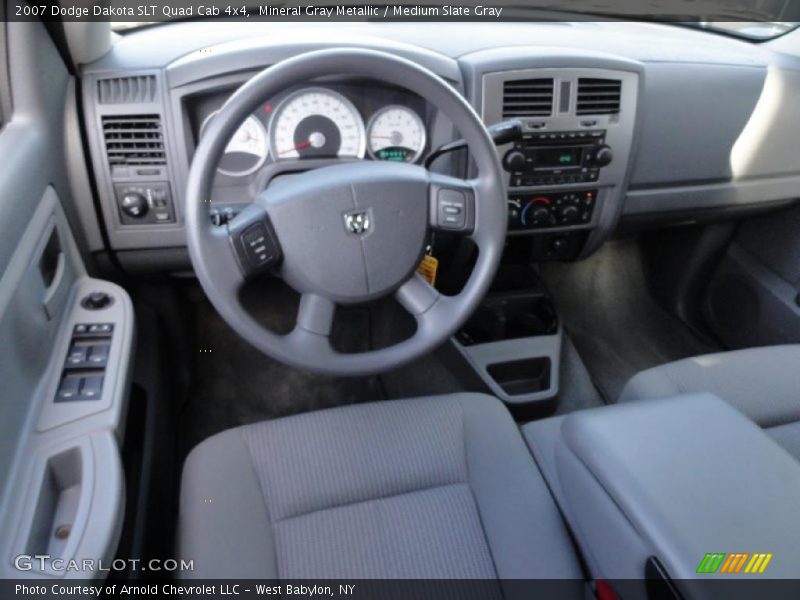 Mineral Gray Metallic / Medium Slate Gray 2007 Dodge Dakota SLT Quad Cab 4x4