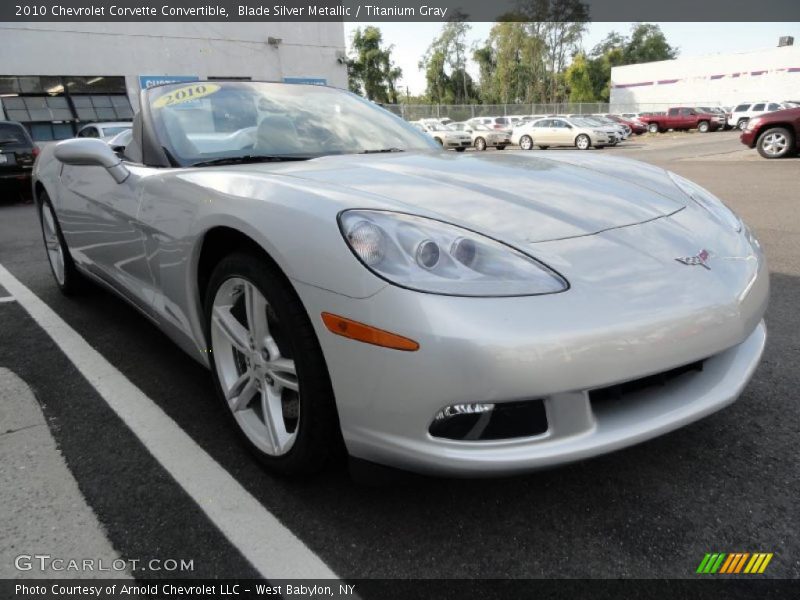Blade Silver Metallic / Titanium Gray 2010 Chevrolet Corvette Convertible