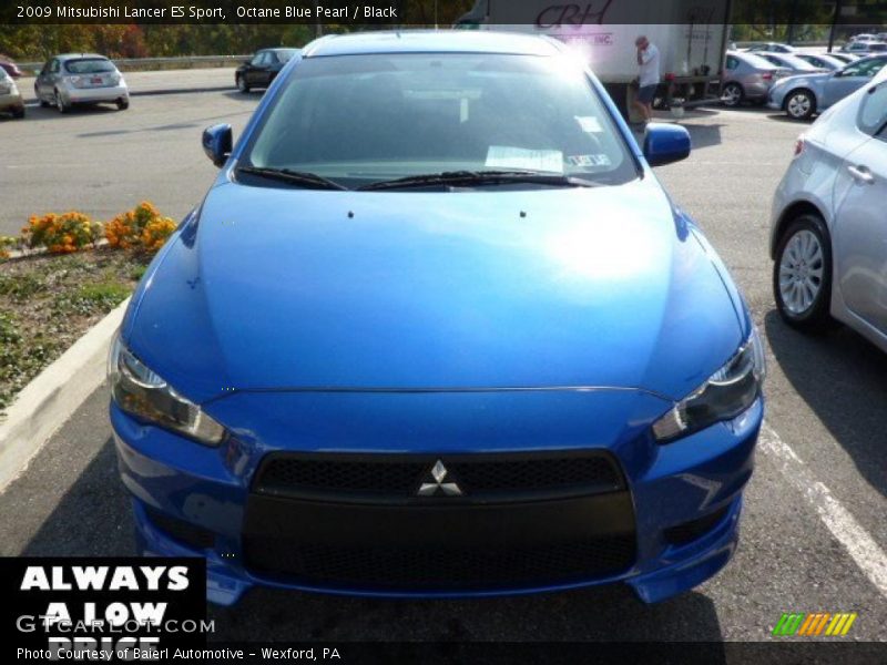Octane Blue Pearl / Black 2009 Mitsubishi Lancer ES Sport