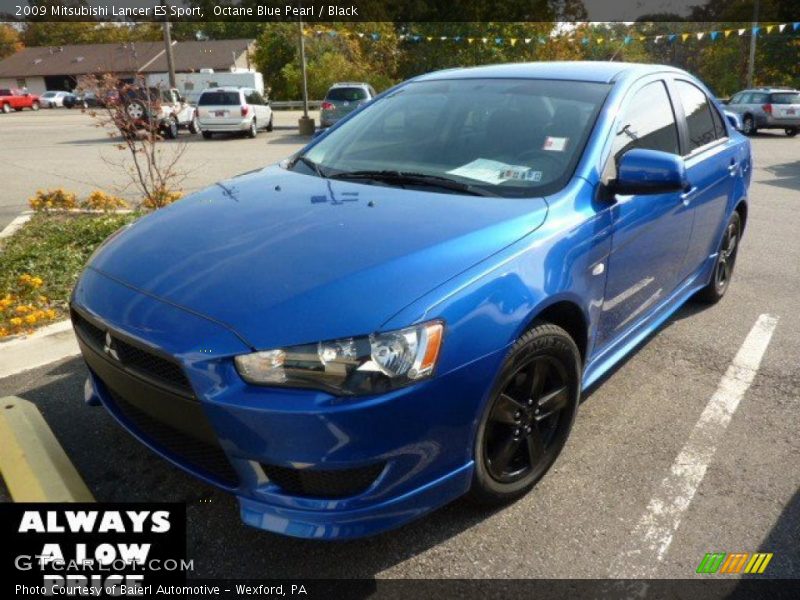 Octane Blue Pearl / Black 2009 Mitsubishi Lancer ES Sport