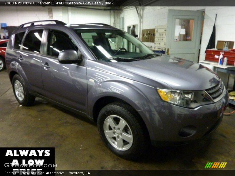 Graphite Gray Pearl / Black 2008 Mitsubishi Outlander ES 4WD
