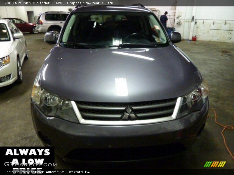 Graphite Gray Pearl / Black 2008 Mitsubishi Outlander ES 4WD