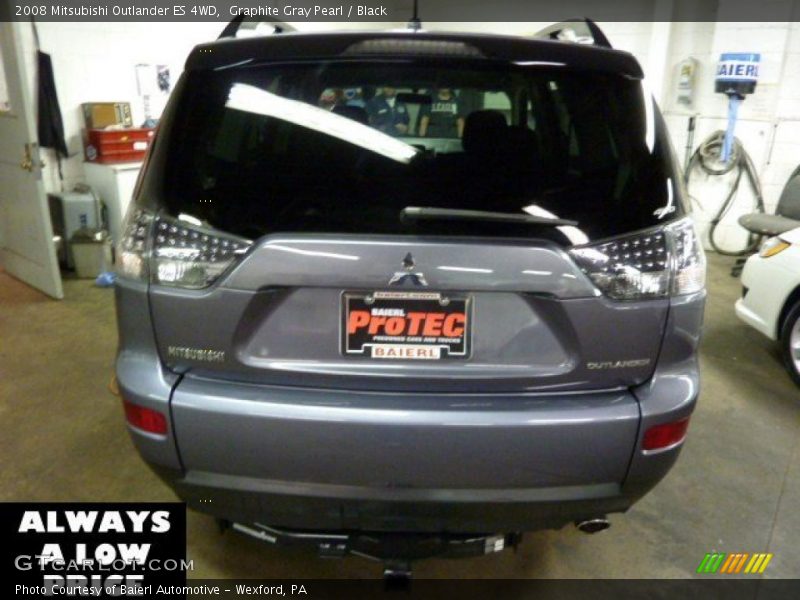 Graphite Gray Pearl / Black 2008 Mitsubishi Outlander ES 4WD