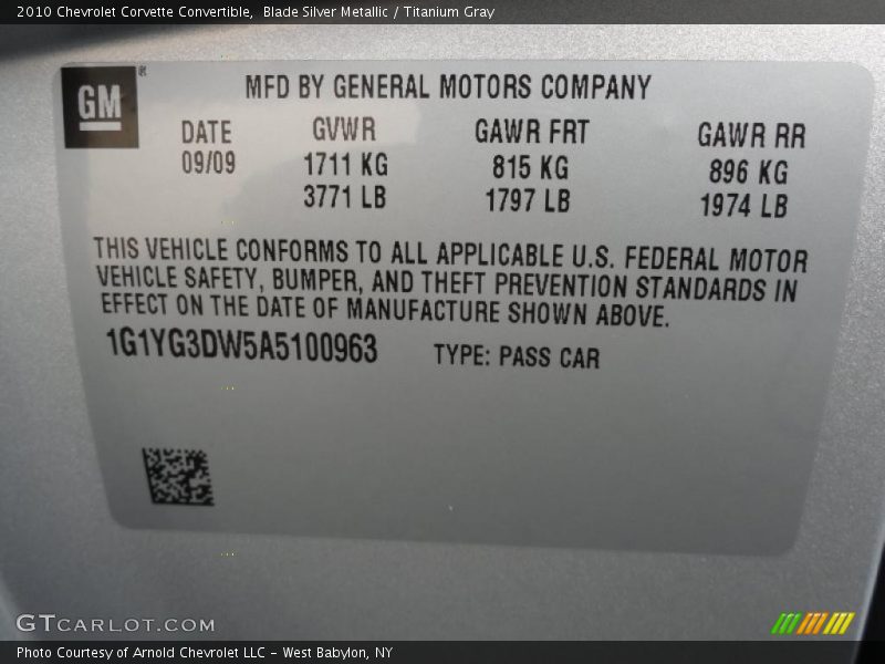 Blade Silver Metallic / Titanium Gray 2010 Chevrolet Corvette Convertible