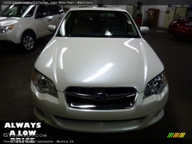 Satin White Pearl / Warm Ivory 2009 Subaru Legacy 2.5i Sedan