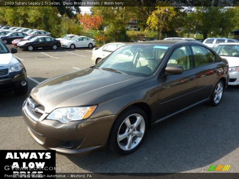Deep Bronze Metallic / Warm Ivory 2009 Subaru Legacy 2.5i Sedan