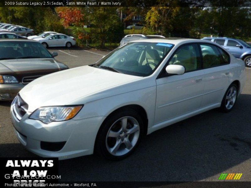 Satin White Pearl / Warm Ivory 2009 Subaru Legacy 2.5i Sedan