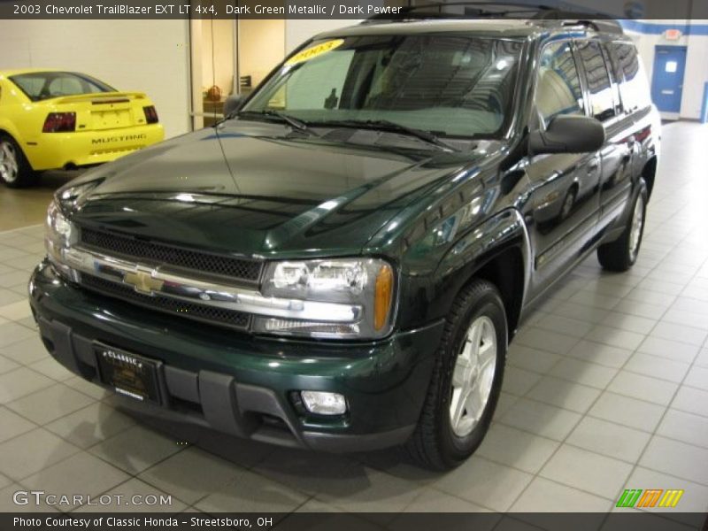 Dark Green Metallic / Dark Pewter 2003 Chevrolet TrailBlazer EXT LT 4x4