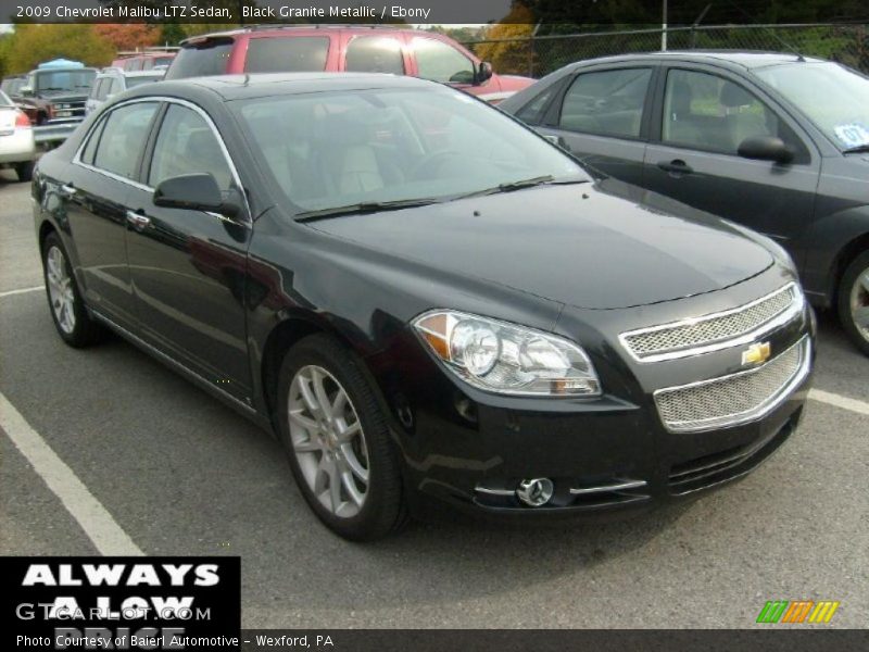 Black Granite Metallic / Ebony 2009 Chevrolet Malibu LTZ Sedan