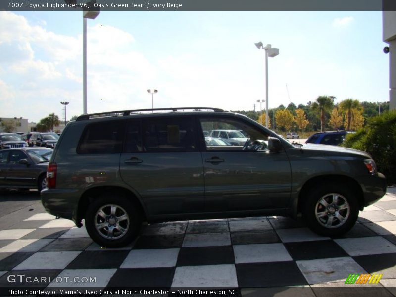 Oasis Green Pearl / Ivory Beige 2007 Toyota Highlander V6