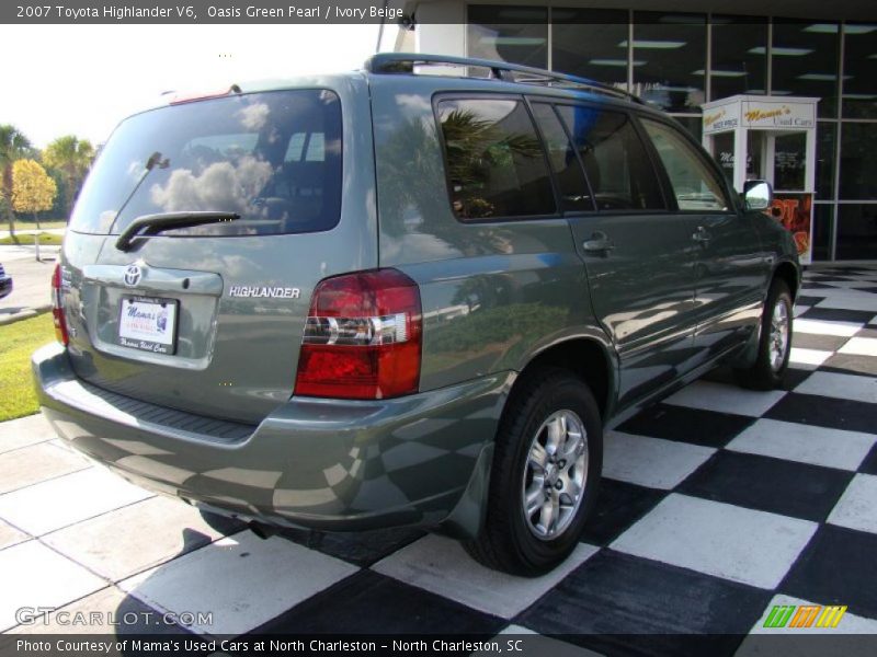 Oasis Green Pearl / Ivory Beige 2007 Toyota Highlander V6