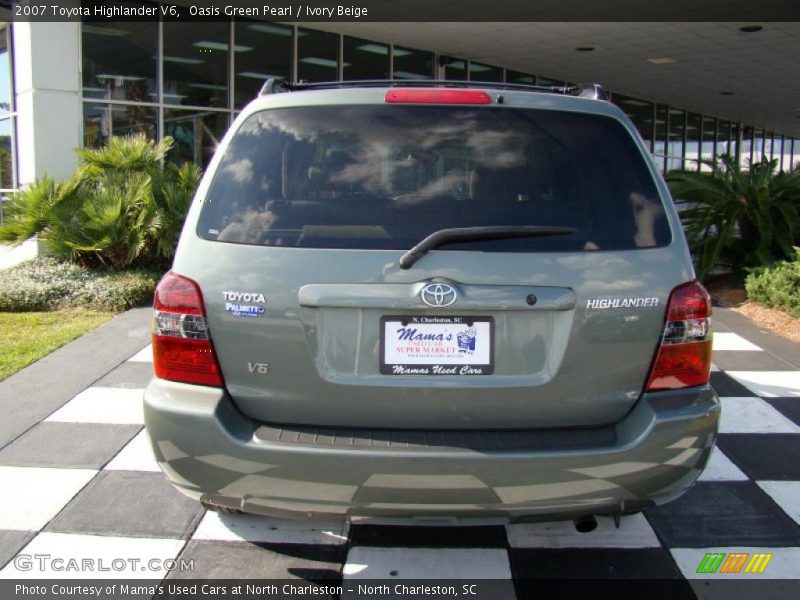Oasis Green Pearl / Ivory Beige 2007 Toyota Highlander V6