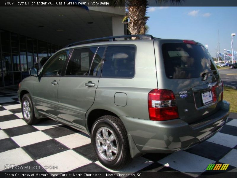 Oasis Green Pearl / Ivory Beige 2007 Toyota Highlander V6