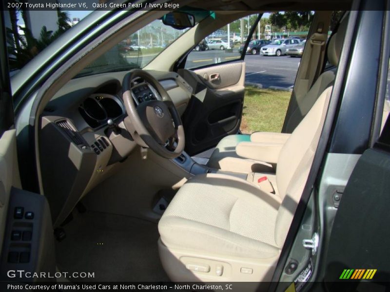Oasis Green Pearl / Ivory Beige 2007 Toyota Highlander V6