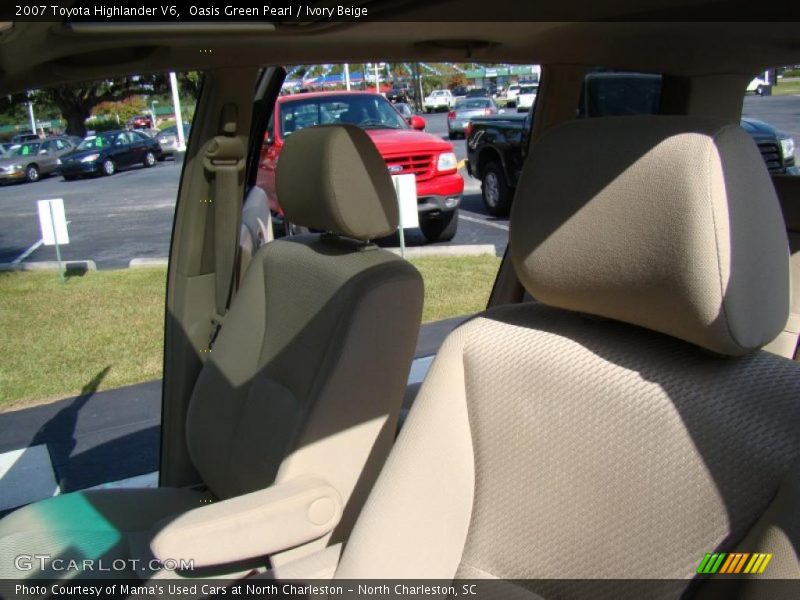 Oasis Green Pearl / Ivory Beige 2007 Toyota Highlander V6