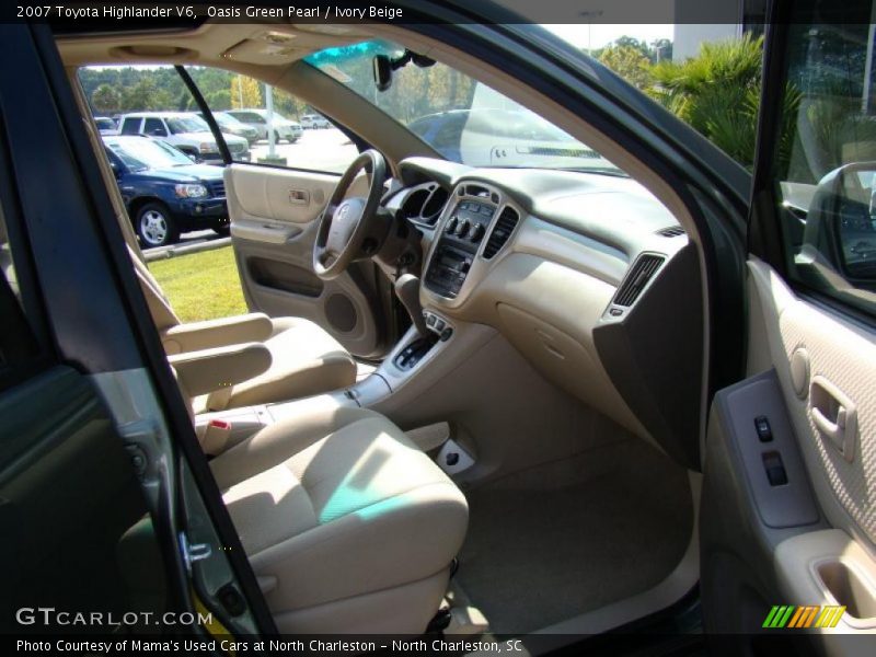Oasis Green Pearl / Ivory Beige 2007 Toyota Highlander V6