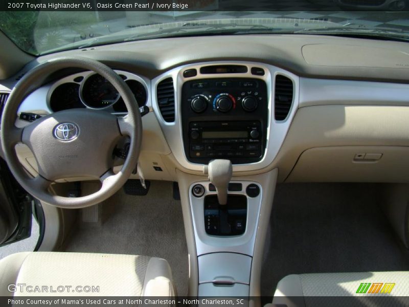 Oasis Green Pearl / Ivory Beige 2007 Toyota Highlander V6