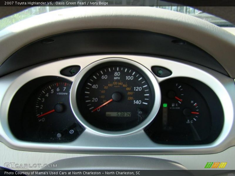 Oasis Green Pearl / Ivory Beige 2007 Toyota Highlander V6