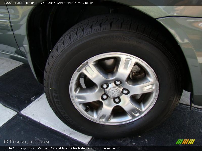 Oasis Green Pearl / Ivory Beige 2007 Toyota Highlander V6