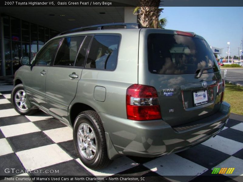 Oasis Green Pearl / Ivory Beige 2007 Toyota Highlander V6