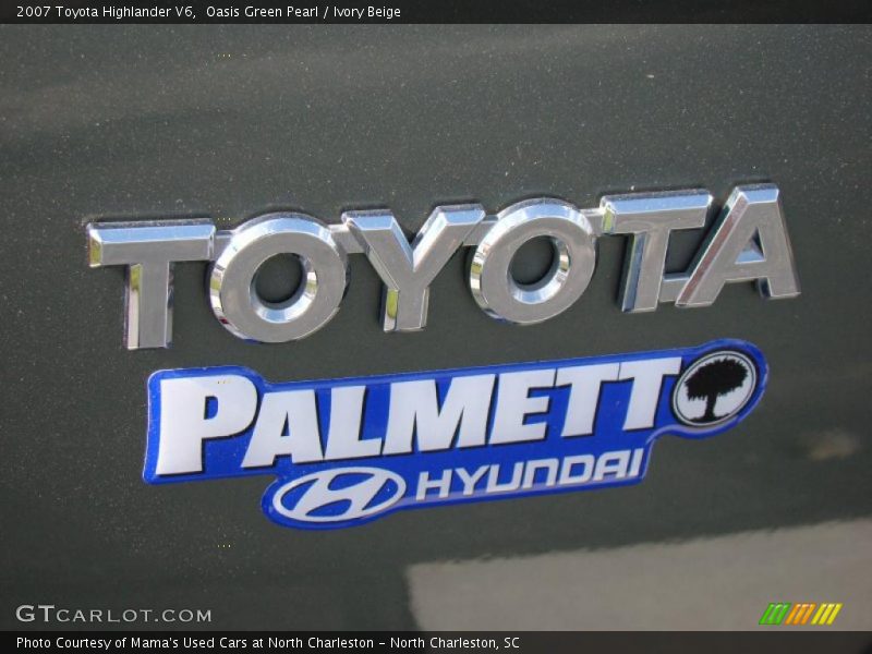 Oasis Green Pearl / Ivory Beige 2007 Toyota Highlander V6