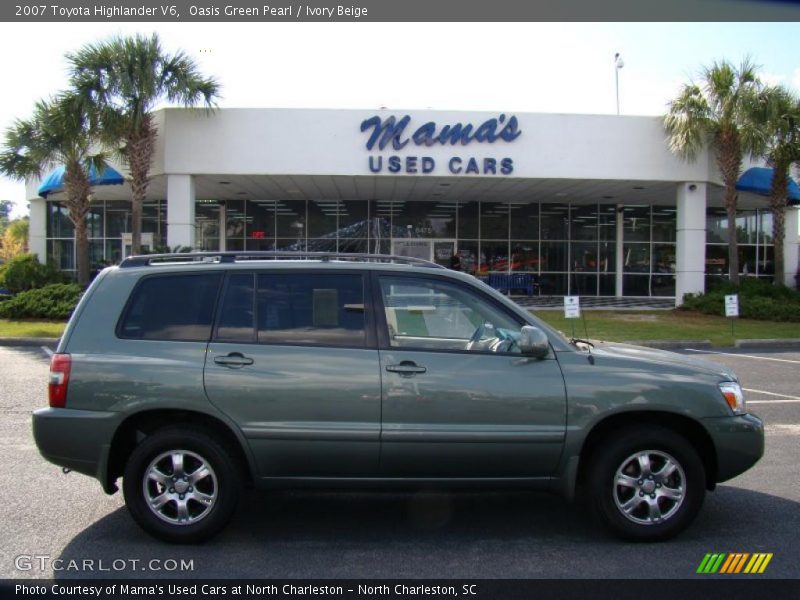Oasis Green Pearl / Ivory Beige 2007 Toyota Highlander V6