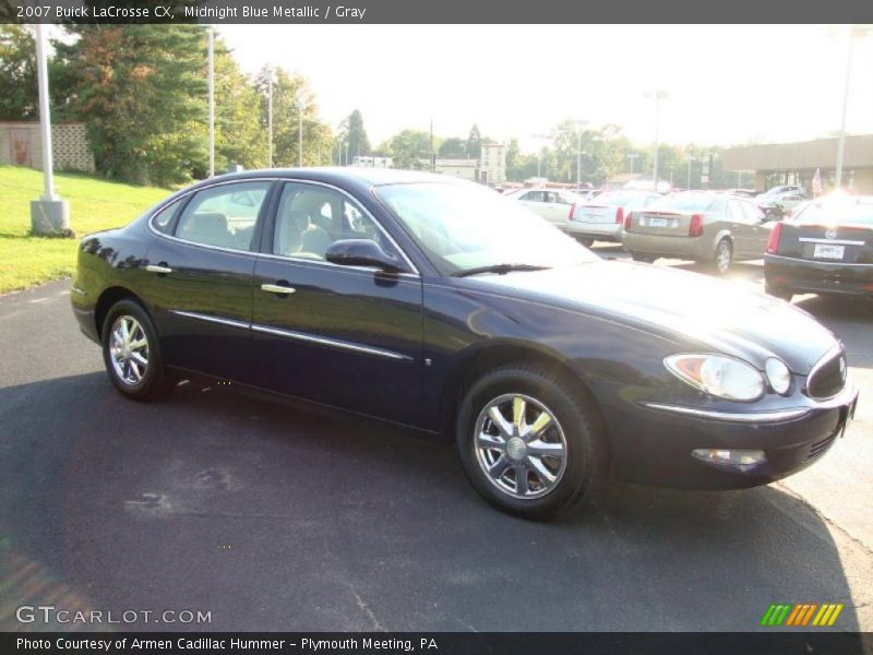 Midnight Blue Metallic / Gray 2007 Buick LaCrosse CX
