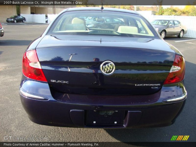 Midnight Blue Metallic / Gray 2007 Buick LaCrosse CX
