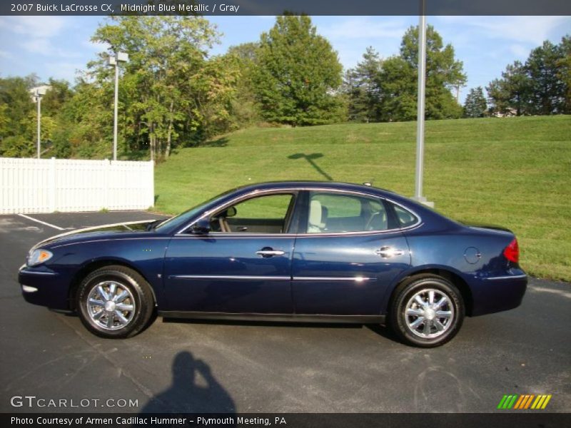 Midnight Blue Metallic / Gray 2007 Buick LaCrosse CX