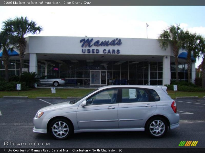 Clear Silver / Gray 2006 Kia Spectra Spectra5 Hatchback