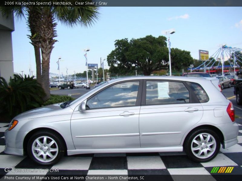 Clear Silver / Gray 2006 Kia Spectra Spectra5 Hatchback
