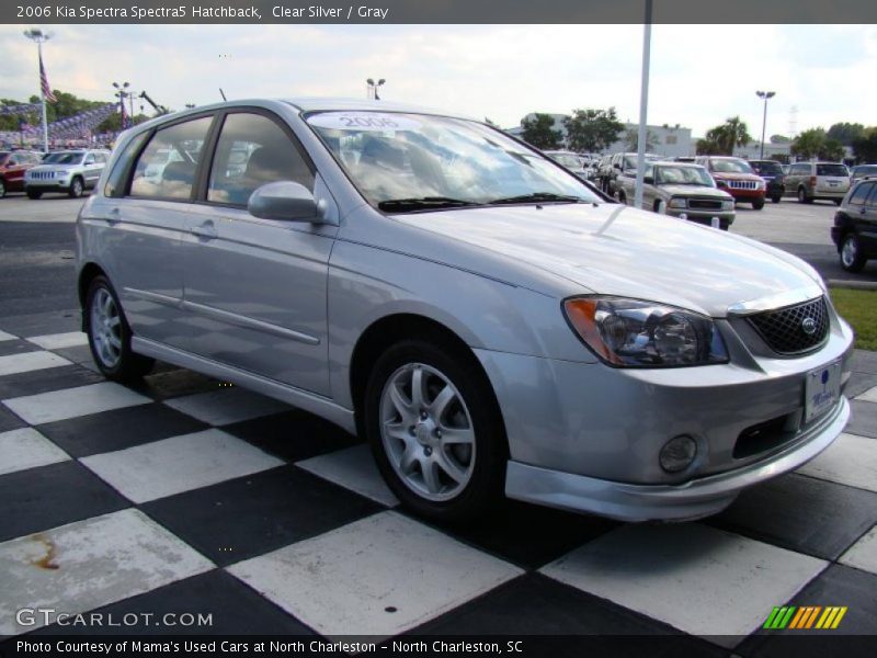 Clear Silver / Gray 2006 Kia Spectra Spectra5 Hatchback