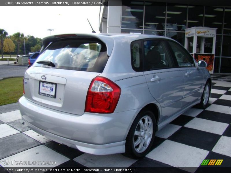 Clear Silver / Gray 2006 Kia Spectra Spectra5 Hatchback
