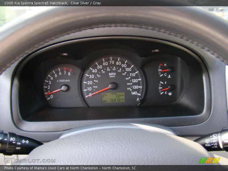 Clear Silver / Gray 2006 Kia Spectra Spectra5 Hatchback