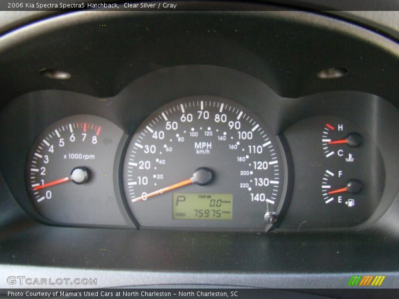 Clear Silver / Gray 2006 Kia Spectra Spectra5 Hatchback