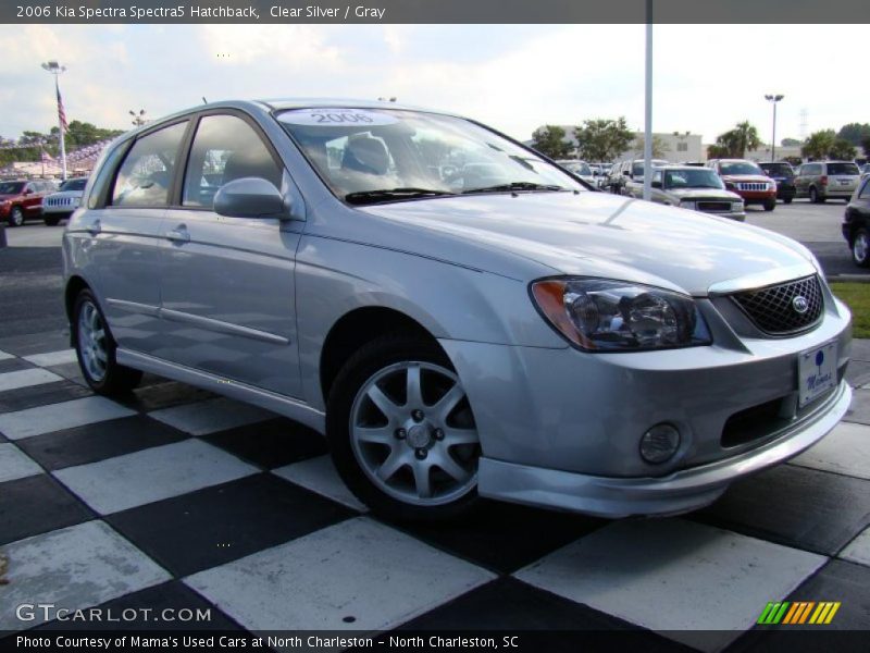 Clear Silver / Gray 2006 Kia Spectra Spectra5 Hatchback