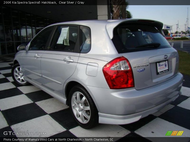 Clear Silver / Gray 2006 Kia Spectra Spectra5 Hatchback