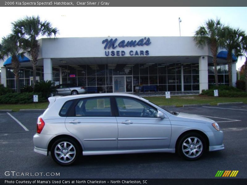 Clear Silver / Gray 2006 Kia Spectra Spectra5 Hatchback