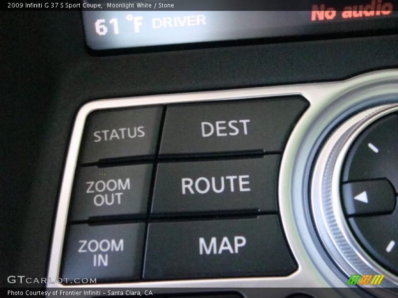 Controls of 2009 G 37 S Sport Coupe