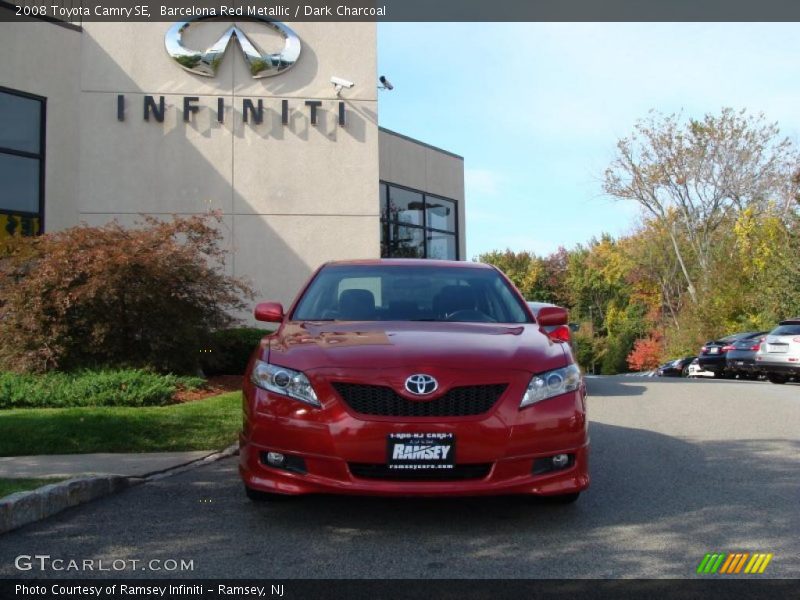 Barcelona Red Metallic / Dark Charcoal 2008 Toyota Camry SE