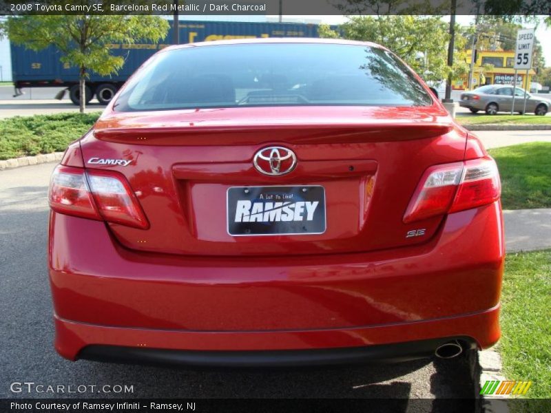 Barcelona Red Metallic / Dark Charcoal 2008 Toyota Camry SE