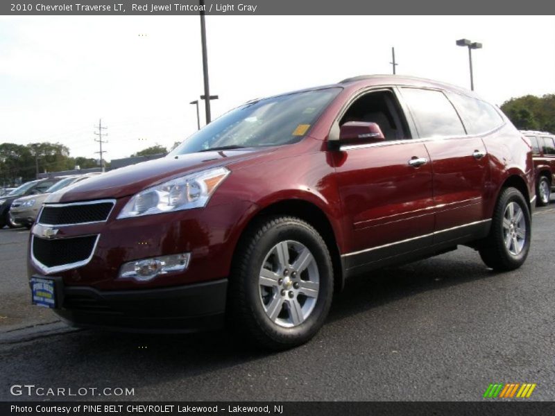 Red Jewel Tintcoat / Light Gray 2010 Chevrolet Traverse LT