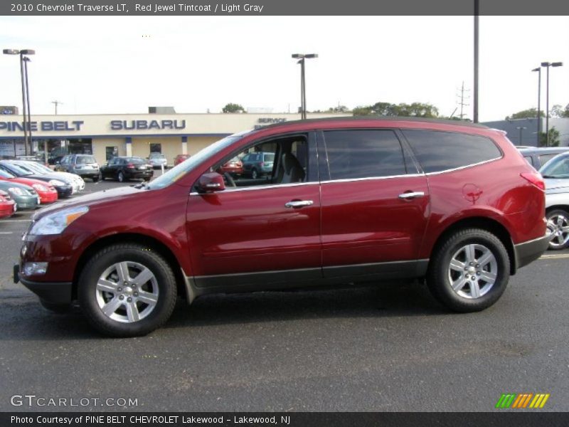 Red Jewel Tintcoat / Light Gray 2010 Chevrolet Traverse LT