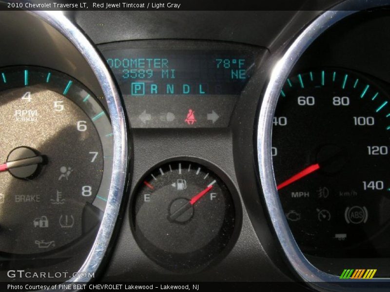 Red Jewel Tintcoat / Light Gray 2010 Chevrolet Traverse LT